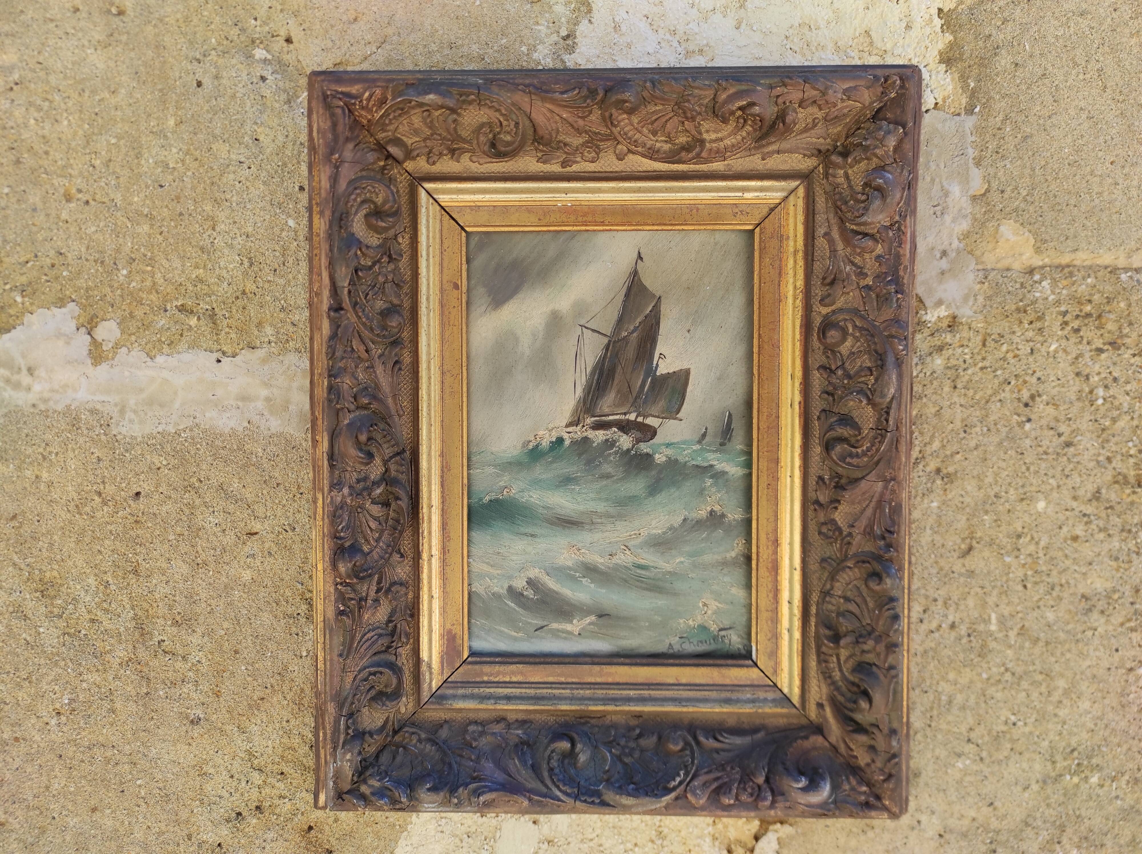 French oil painting, signed Chauvry, 1929