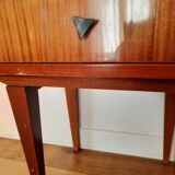 Small vintage bedside cabinet with compass legs