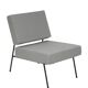 Pair of armchairs Paul Geoffroy for Airborne, grey fabric.