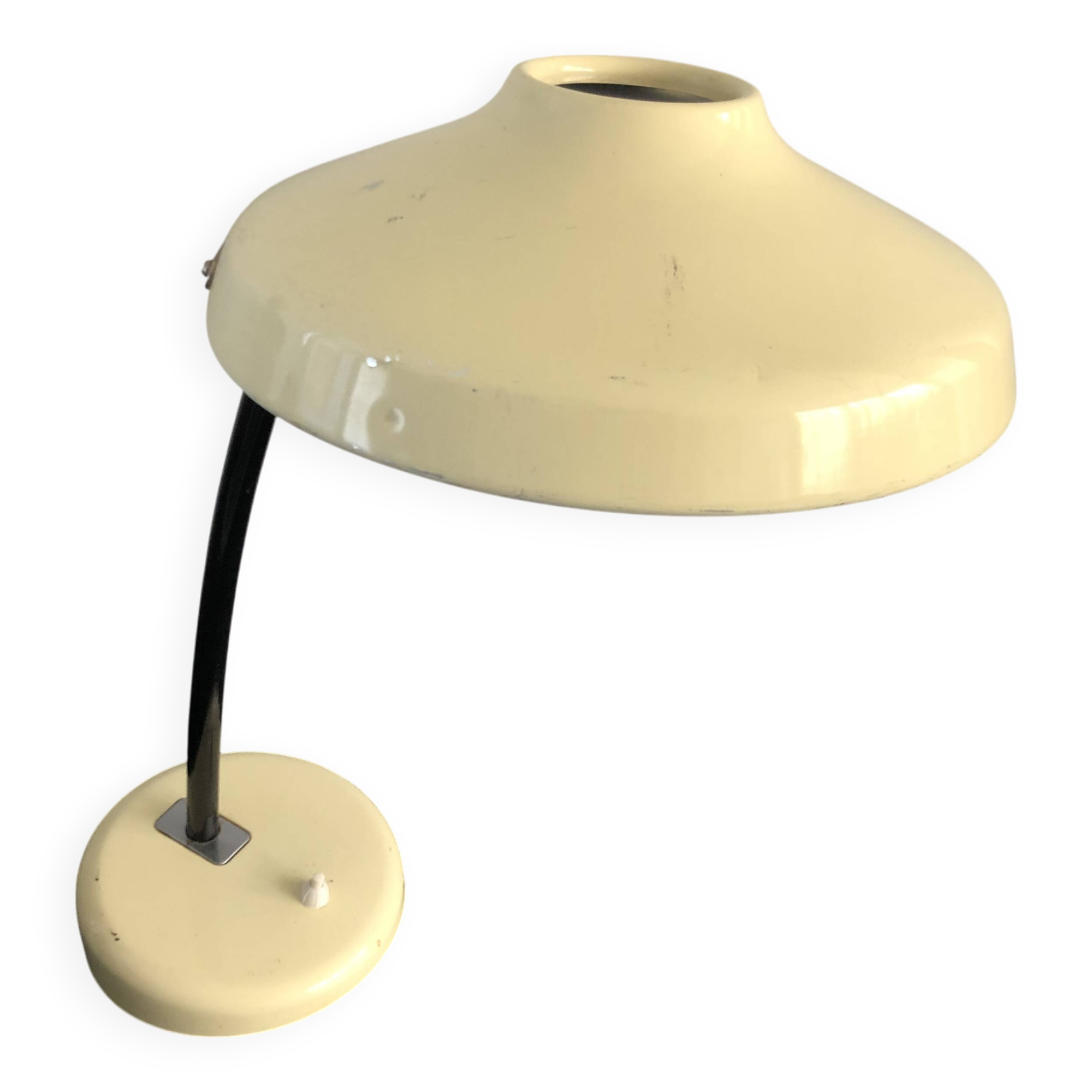 1960s adjustable desk lamp – cream lacquered metal