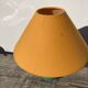Lampe de chevet boule bois vert 80s