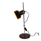 Lampe de bureau Stralux SZ 21, laque marron et chrome, années 1970