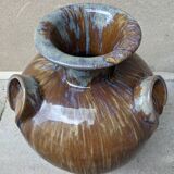 XXL jar or vase in late 19th century enamelled stoneware