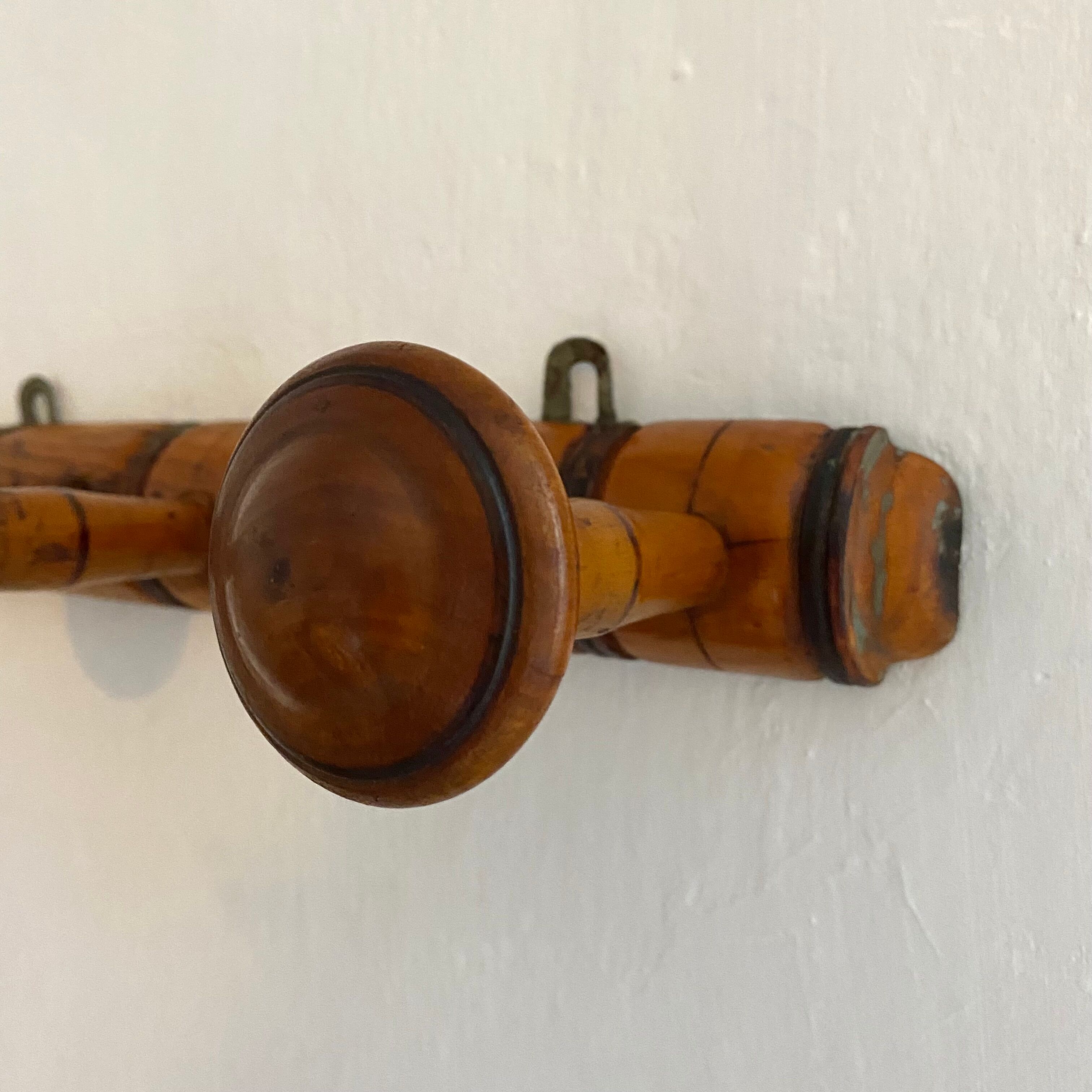 Antique wall coat rack