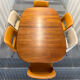 Dyrlund editor, scandinavian table in solid teak