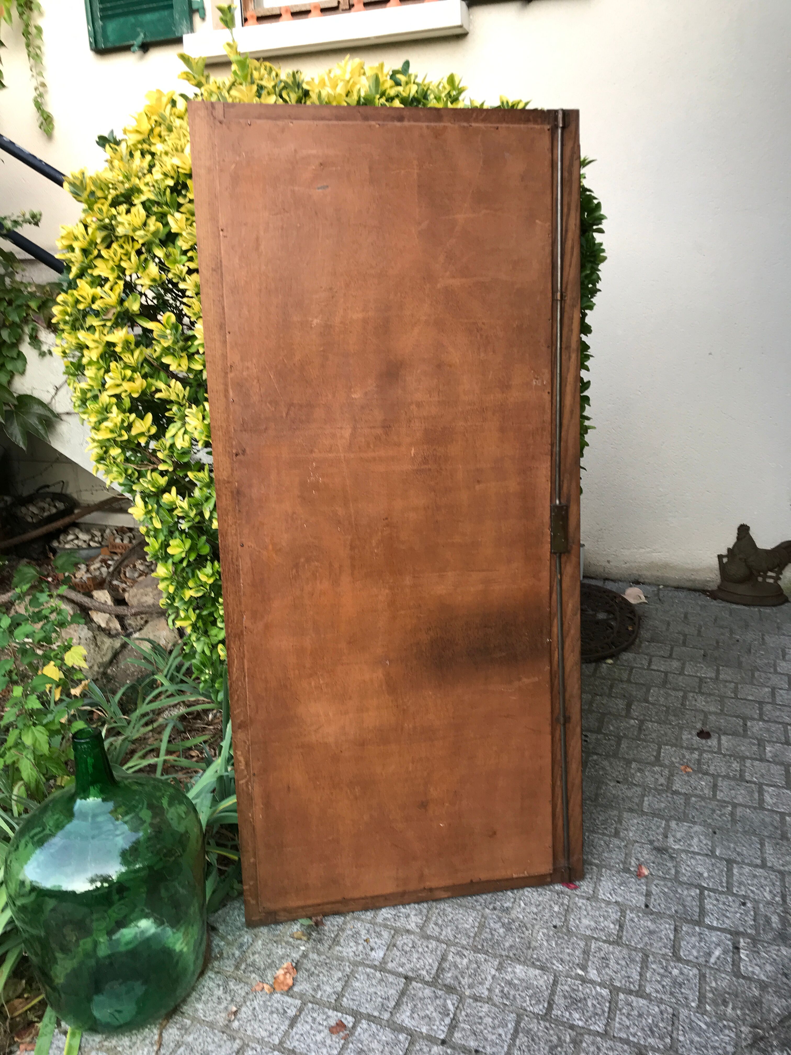 Mirror 1920 old oak cabinet door 164x77cm