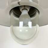 Aluminium and enameled bomb proof pendant lamp 70s