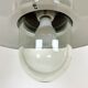 Aluminium and enameled bomb proof pendant lamp 70s