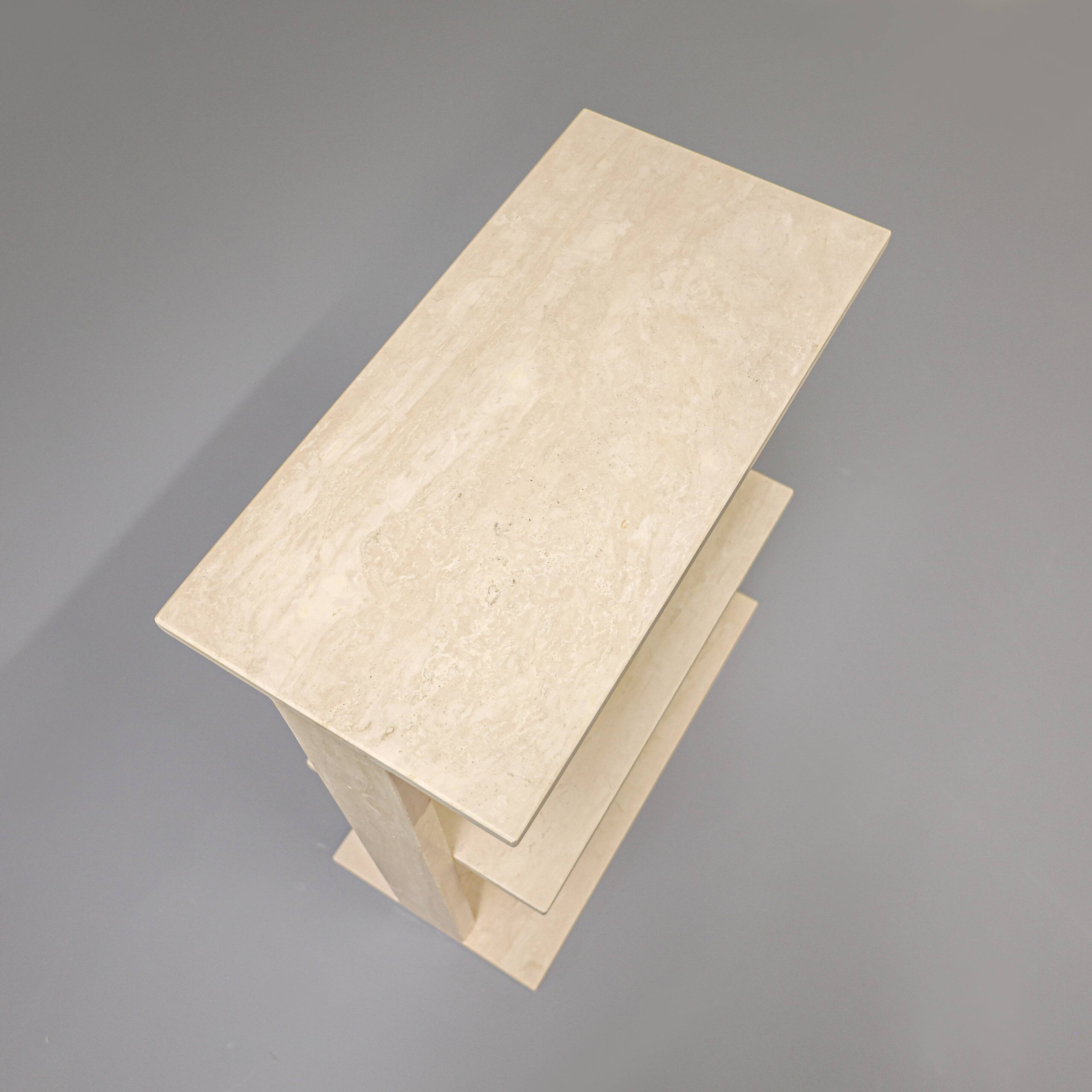 Vintage travertine book case, 1970s.