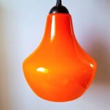Suspension en opaline orange, Peill & Putzler 70s