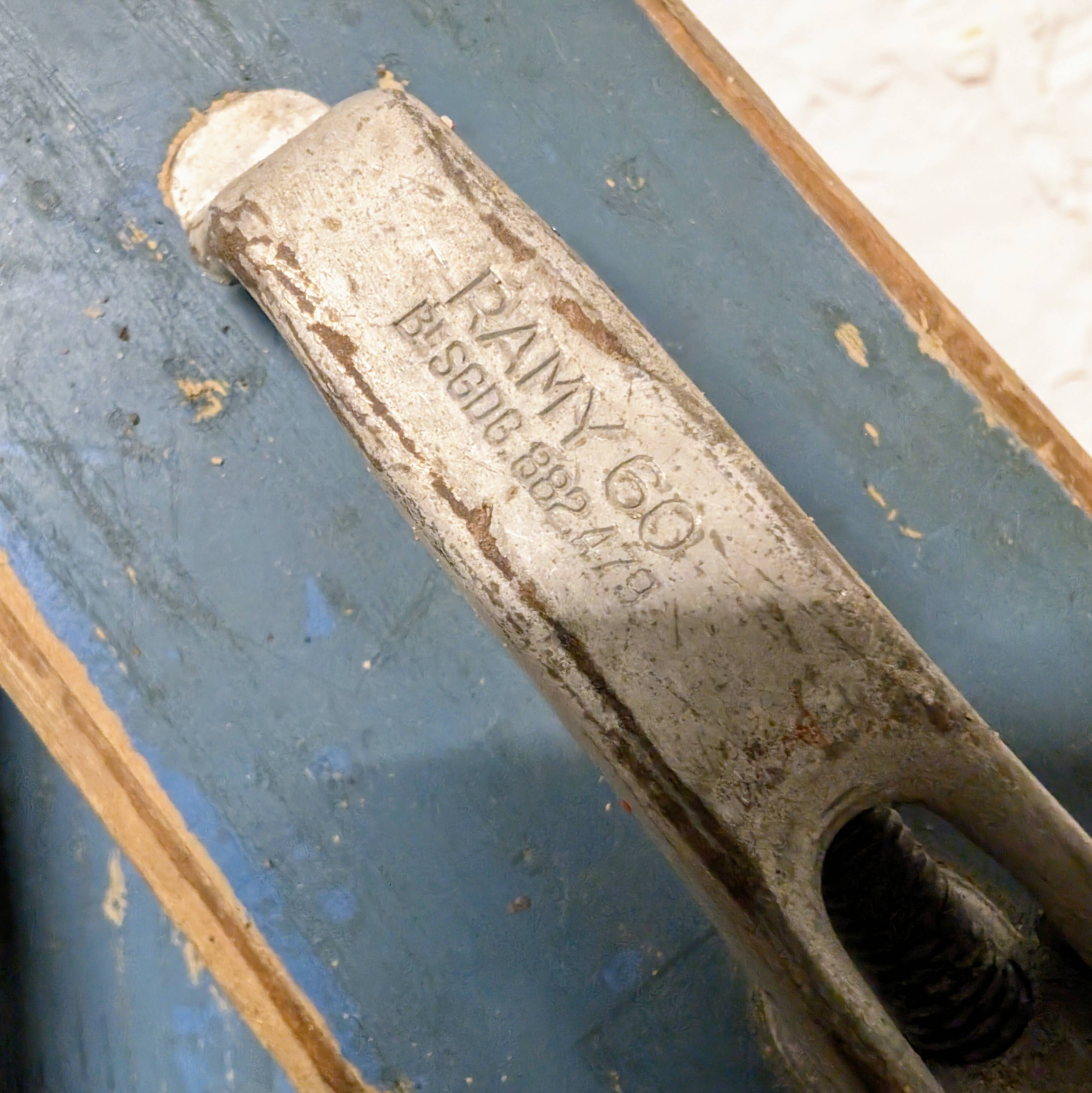 Pair of old wooden skis