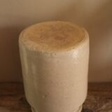 Vintage pink beige glazed stoneware pot