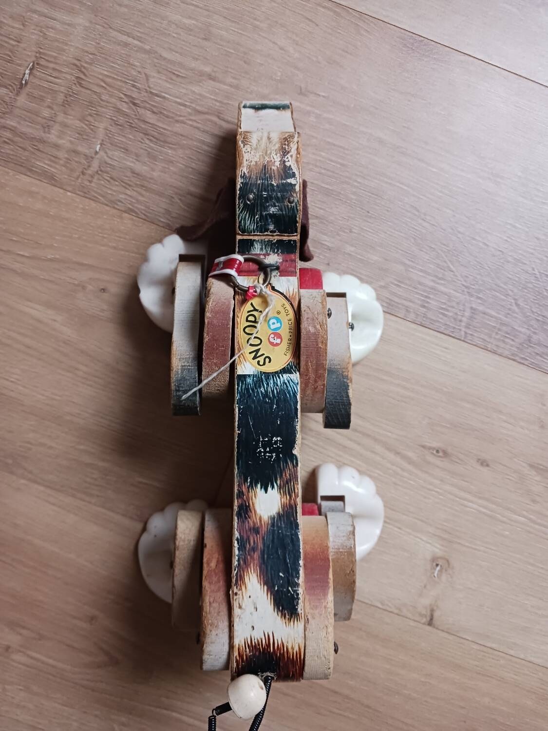 Snoopy chien en bois à tirer fisher price
