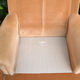 Fauteuil velours peach