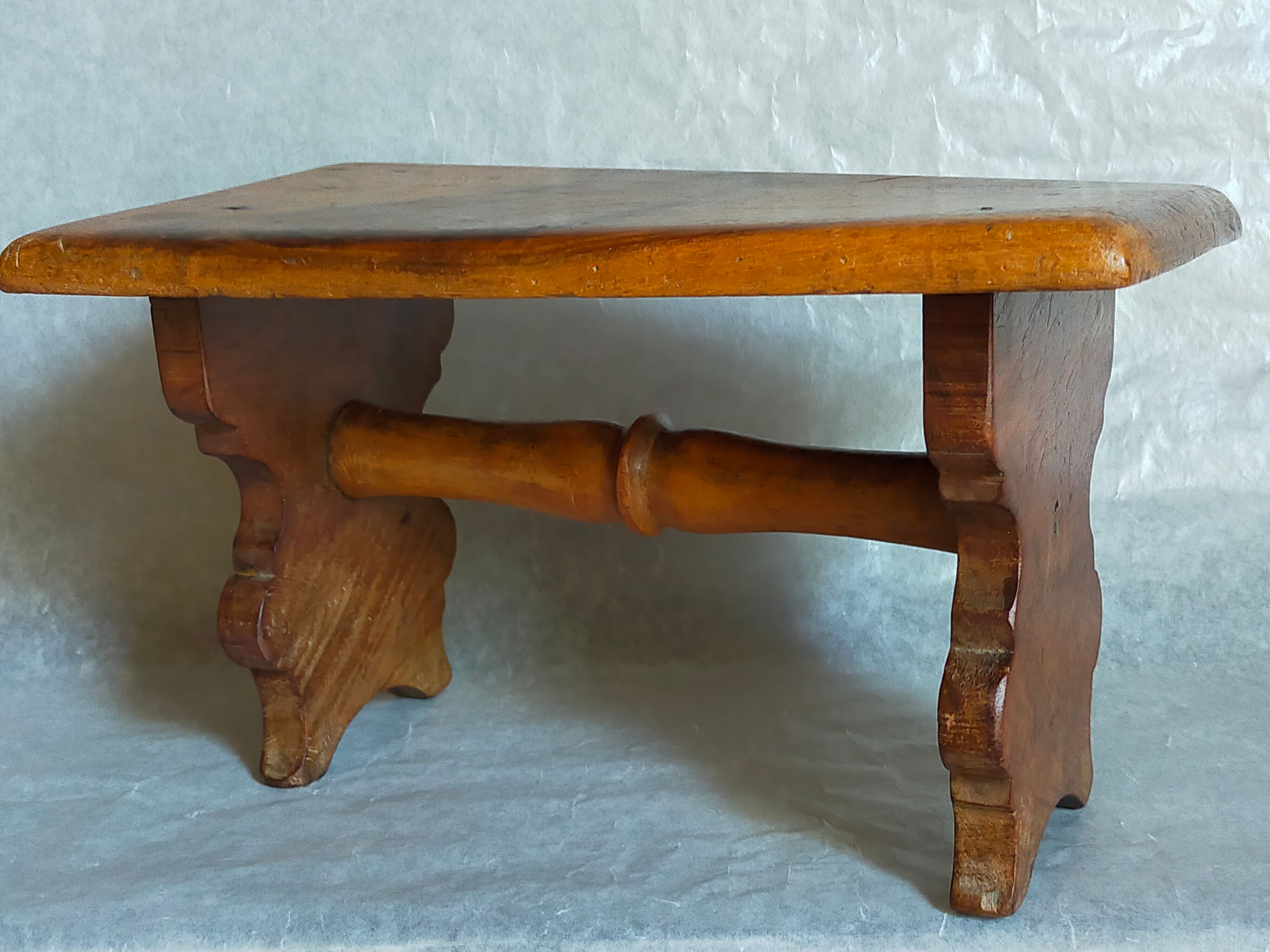 Footrest stool made of old wood