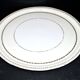 Limoges porcelain pie dish with gold trim, 32cm.