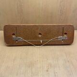 Triple coat rack in brown rattan