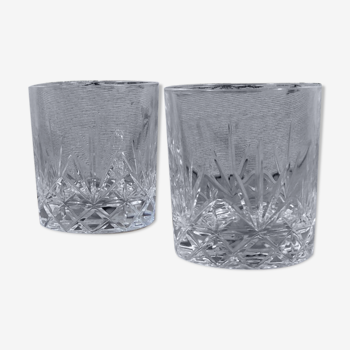 Verres à whisky en cristal ciselé