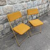 Two folding chairs, Lafuma, France, 1970