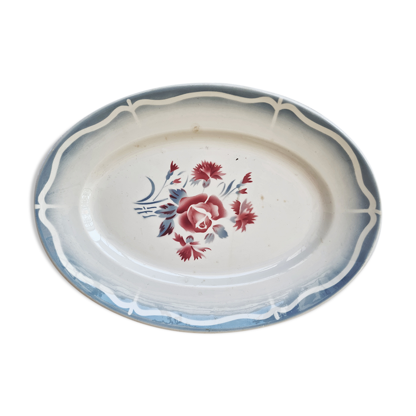 Oval dish Nina Rosa de Digoin