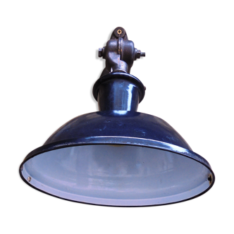 Antique cast iron and enamel wall lamp from the 1930s