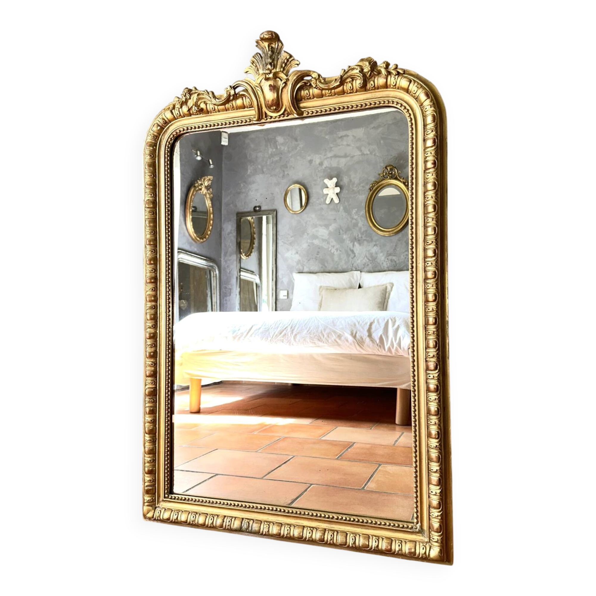 Louis-Philippe antique gilded mirror 19th century