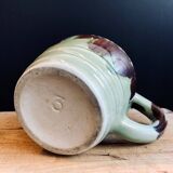 Bistro-style glazed stoneware pitcher