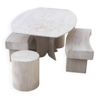 Travertine table