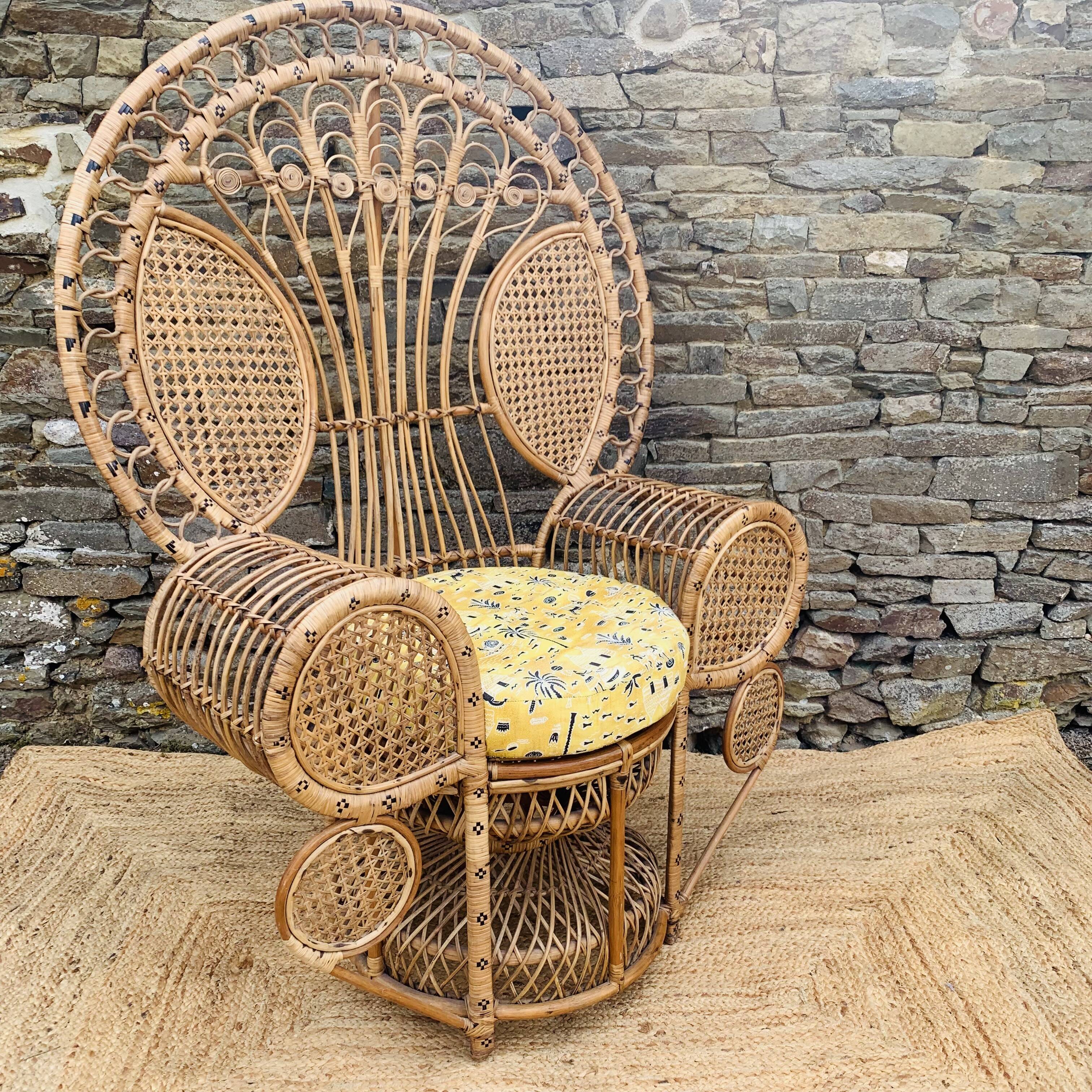 Fauteuil Emmanuel en rotin et osier naturel