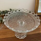 Coupe sur pied en verre moulé