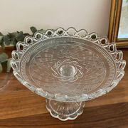Molded glass pedestal bowl