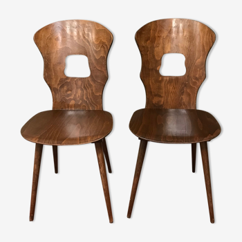 Pair chair bistro baumann gentian vintage 50/60
