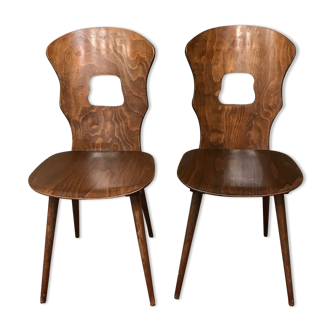 Pair chair bistro baumann gentian vintage 50/60