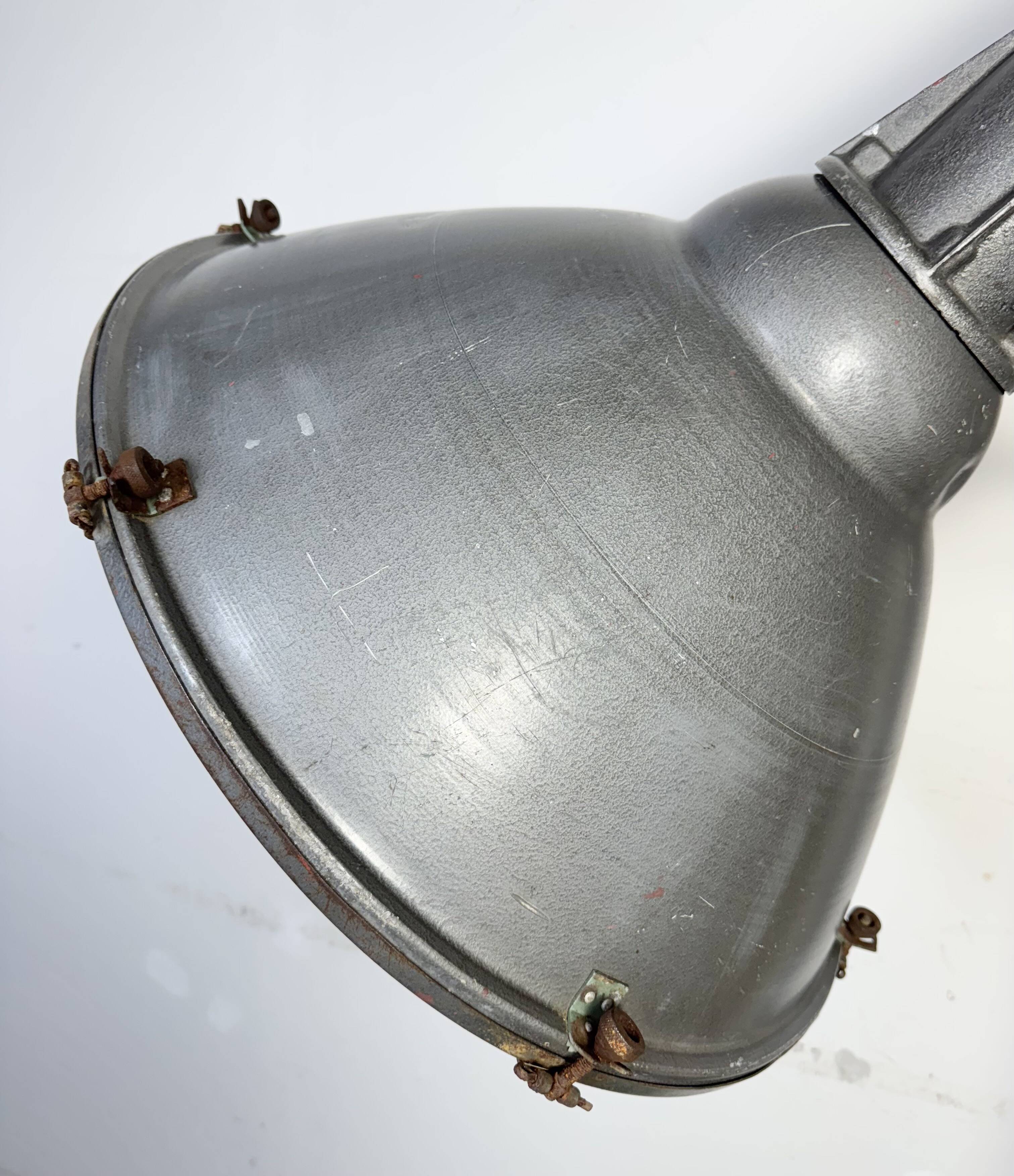 Large Vintage Industrial Aluminium Factory Wall Spotlight, 1970s