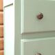 Commode vintage 4 tiroirs relookée verte