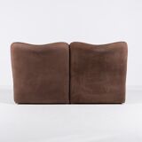 Vintage 2-seater sofa in aniline leather from the 1970s