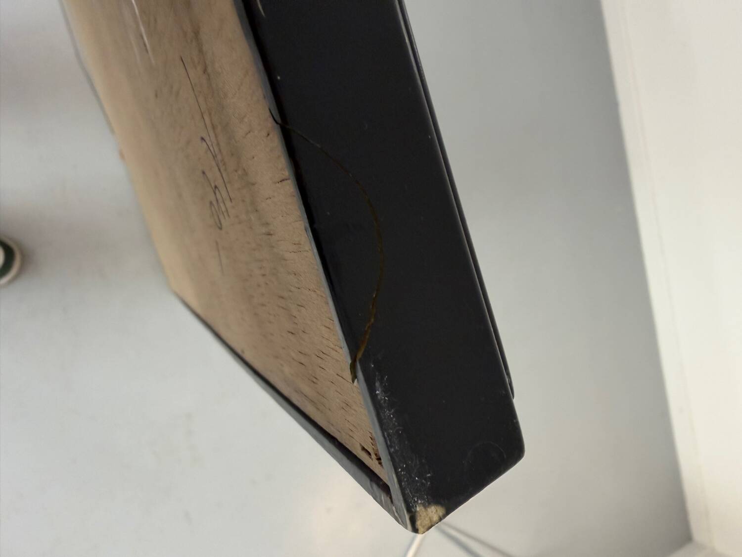 Grand miroir vintage année 70 design DEKNUDT décor géométrique bois