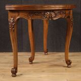 Demilune table with geometric decorations from the 20th century