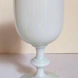 Vintage white opaline vase-cup 16.5 cm