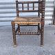 Fauteuil coin du feu en bois tourné début xx ème