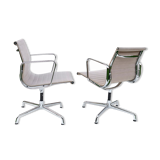 Paire de fauteuils pivotants Aluminium Chair EA 108 design Ray & Charles Eames, Vitra 60/70s