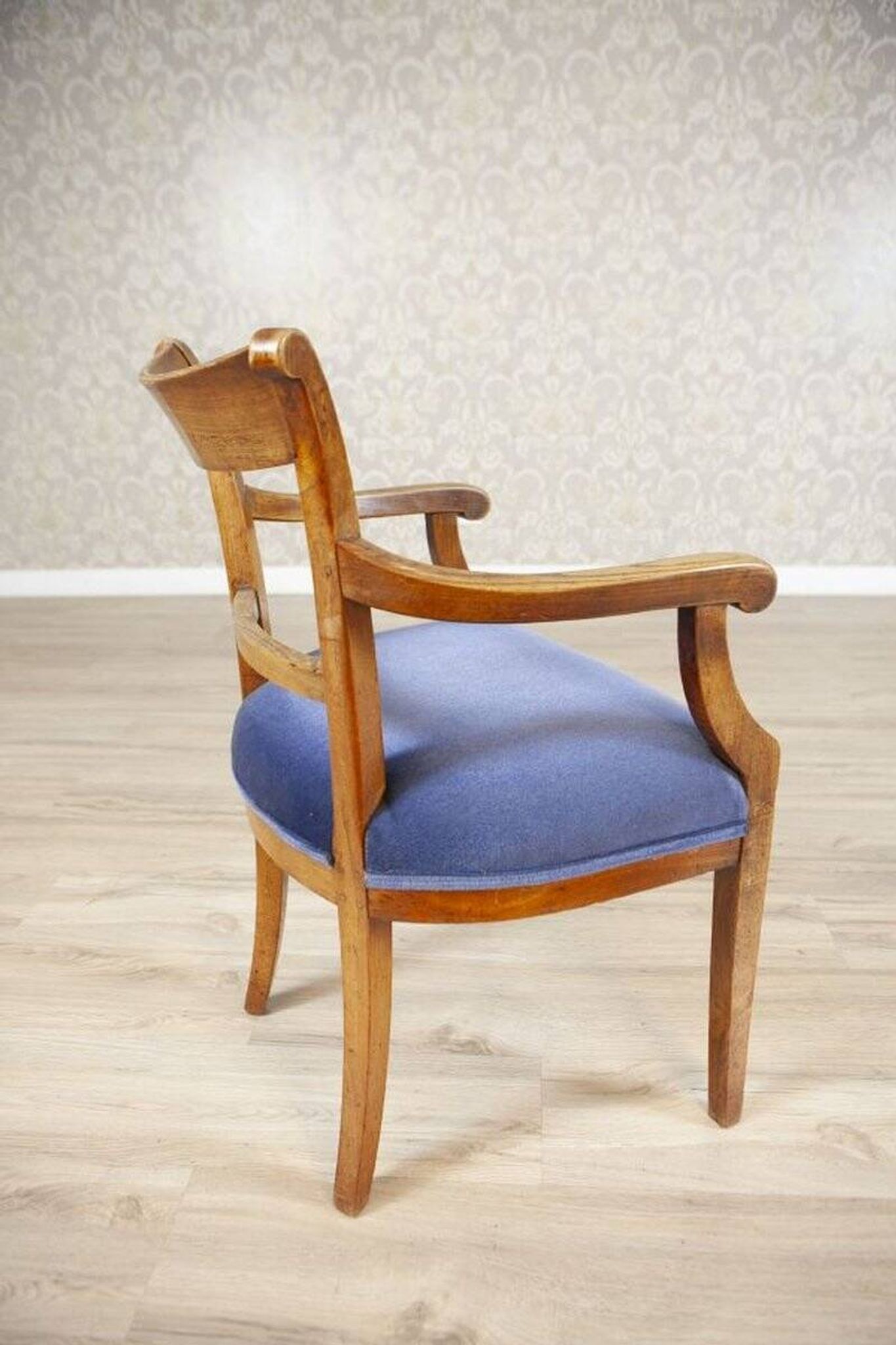 Fauteuil Elm en tissu bleu, années 1950