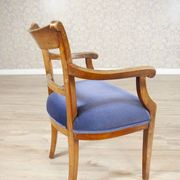 Fauteuil Elm en tissu bleu, années 1950
