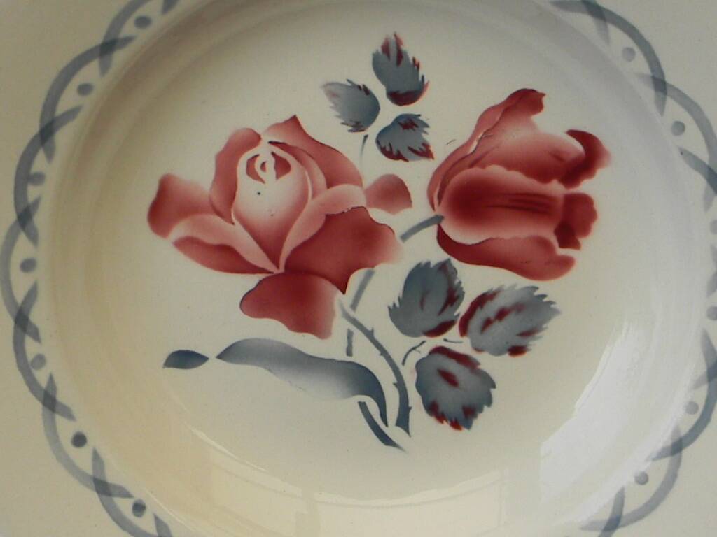 6 deep plates in earthenware digoin sarreguemines. model cannes.