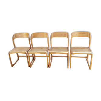 4 chaises  traîneau Baumann