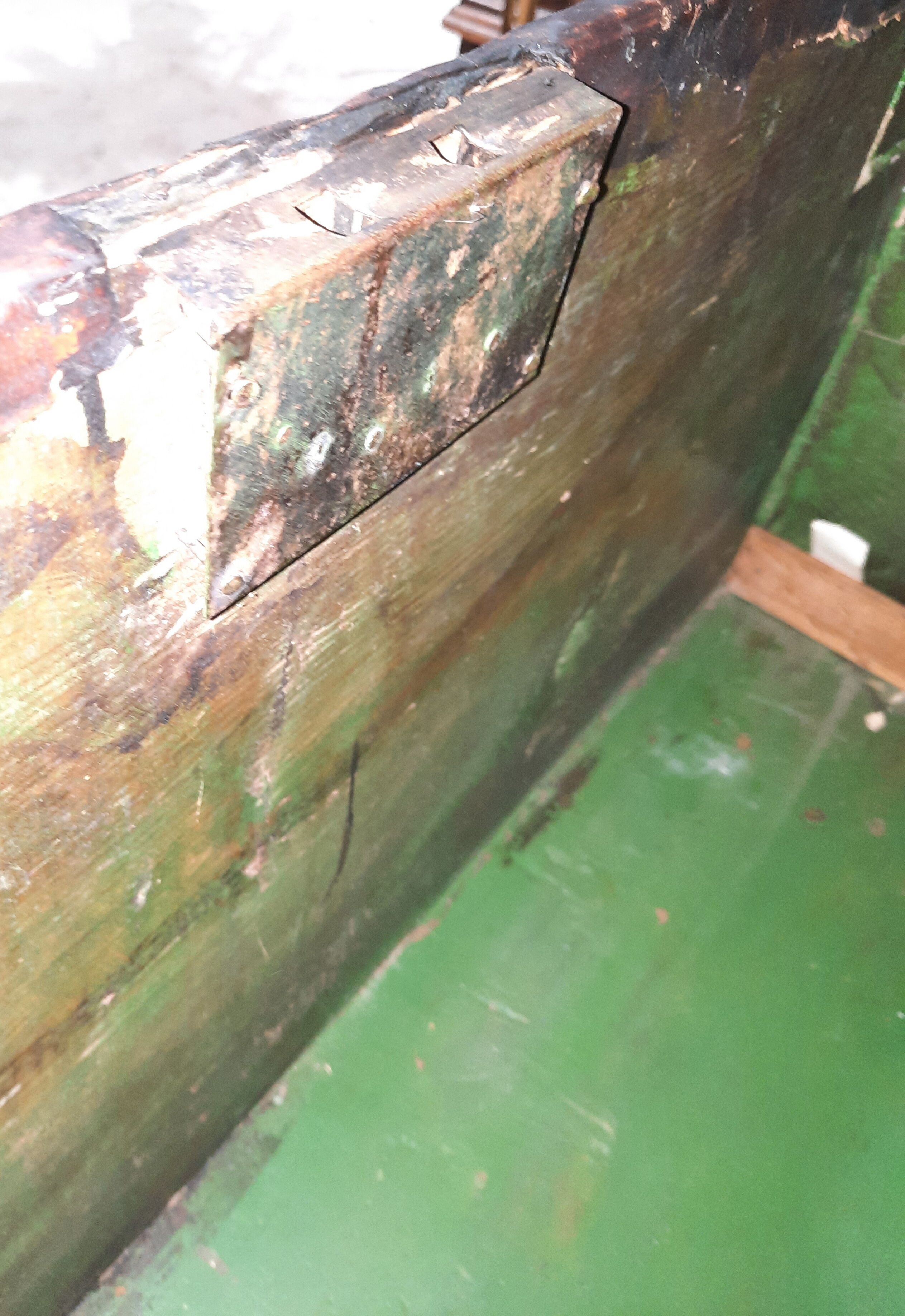 Chest covered with leather and nails