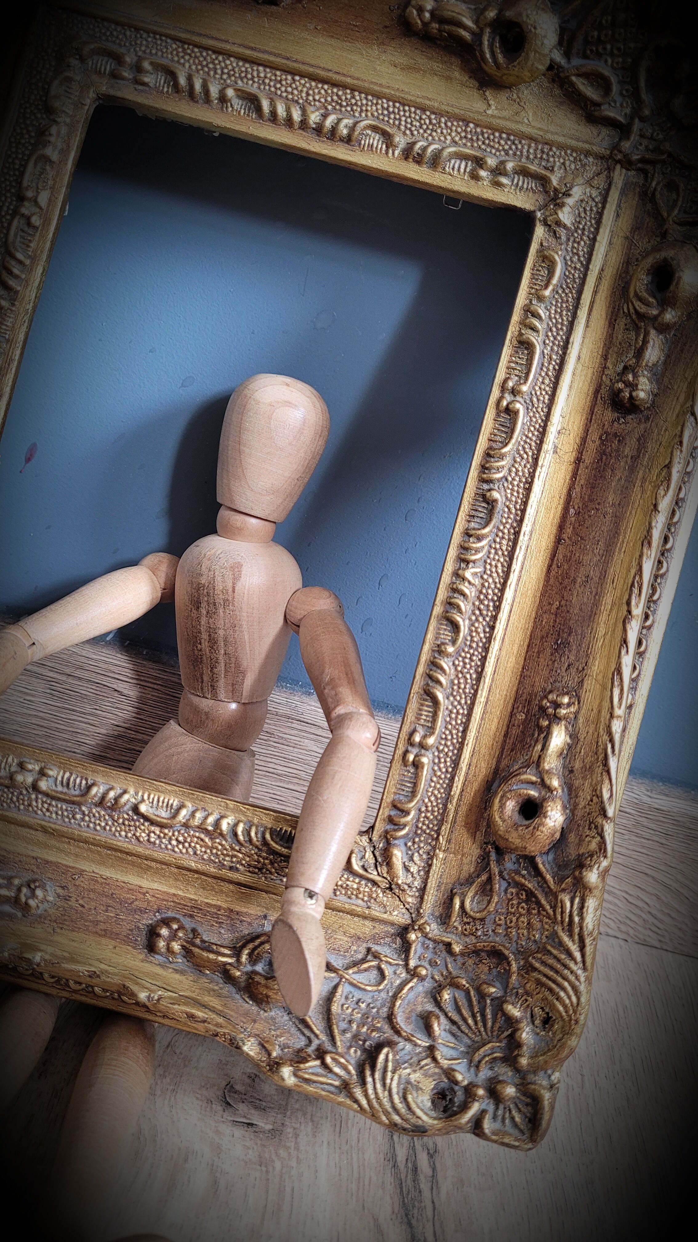 Golden baroque frame