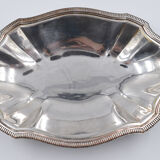 Plat corbeille coupe centre de table en metal argenté Victor Saglier