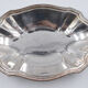 Victor Saglier old flat basket center-of-table table in silver metal
