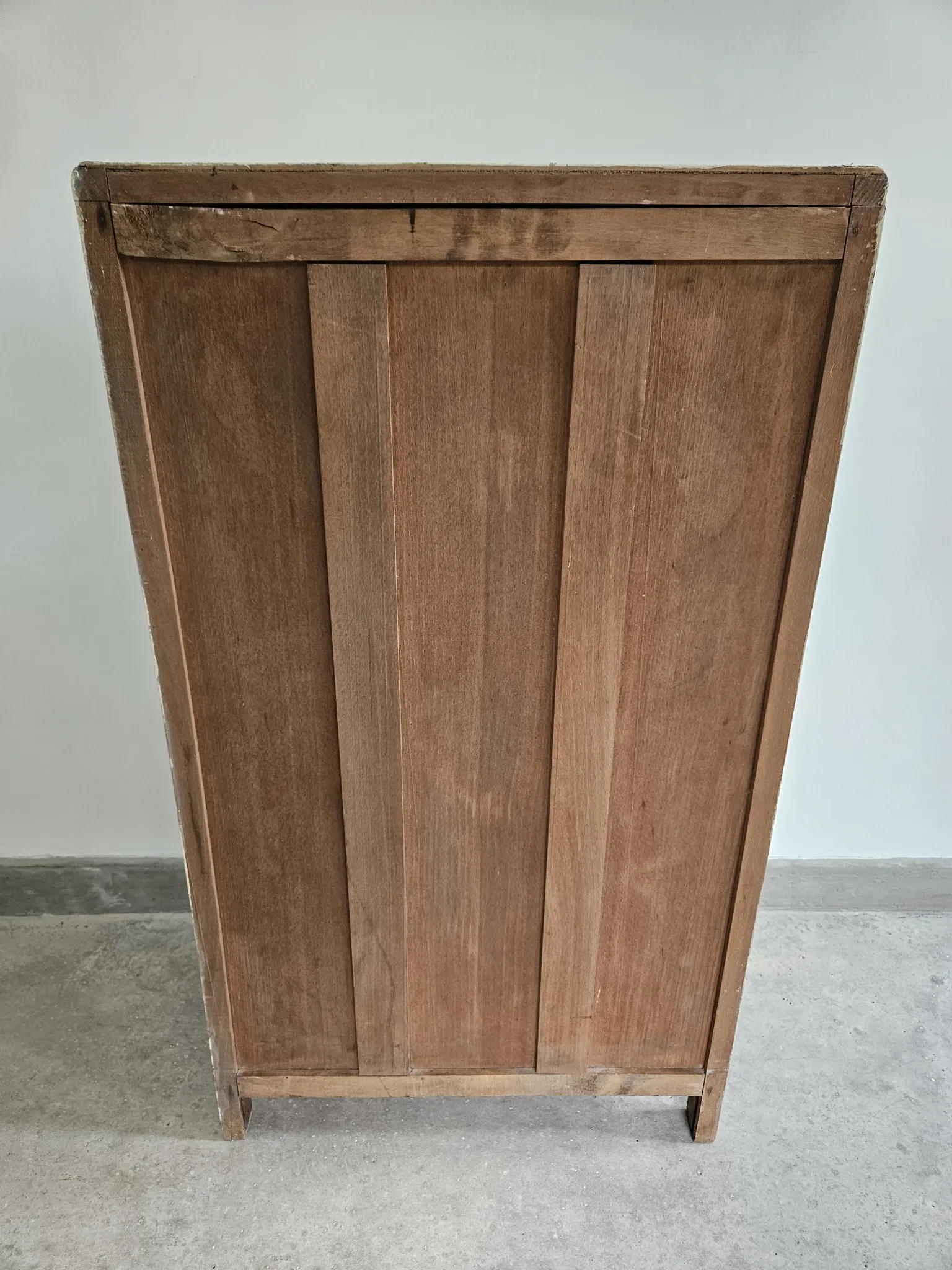 Chiffonier semainier parisien commode 5 tiroirs bois blanc vintage anc